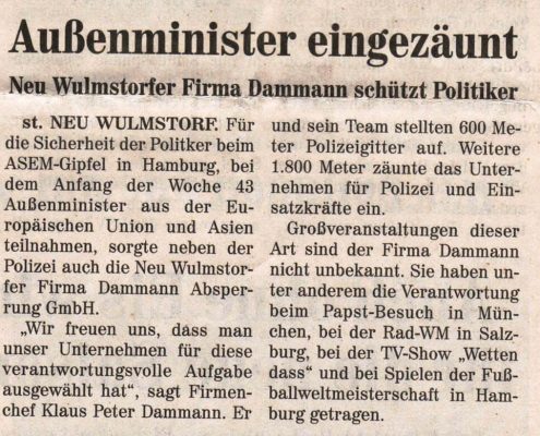 Außenminister eingezäunt 30 05 2007