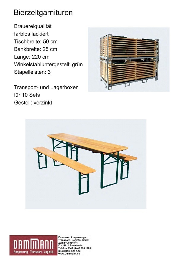 Dammann Bierzeltgarnitur