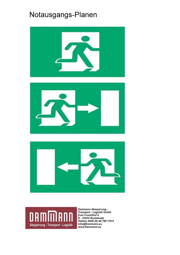 Dammann Notausgangs Planen